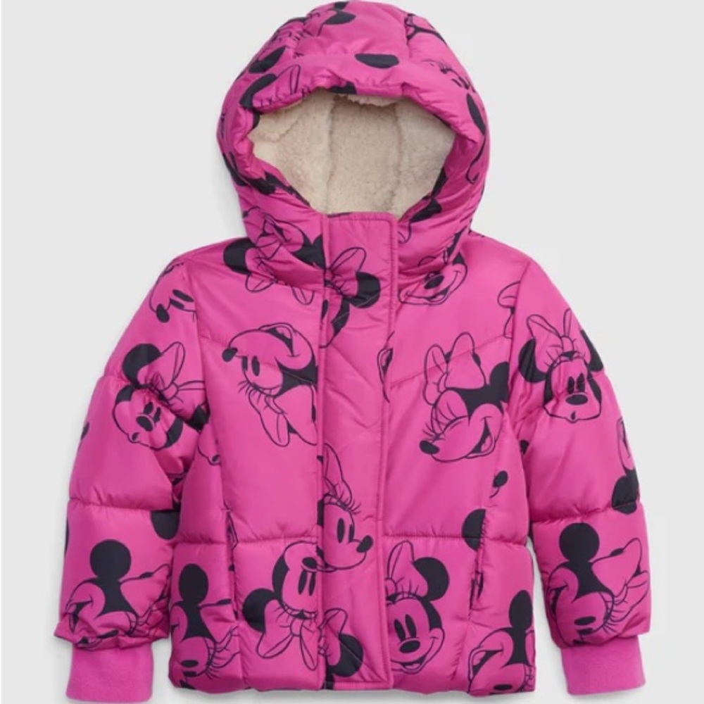 Baby Gap X Disney Minnie Mouse Sherpa
Lined Parka Coat Pink 18-24m